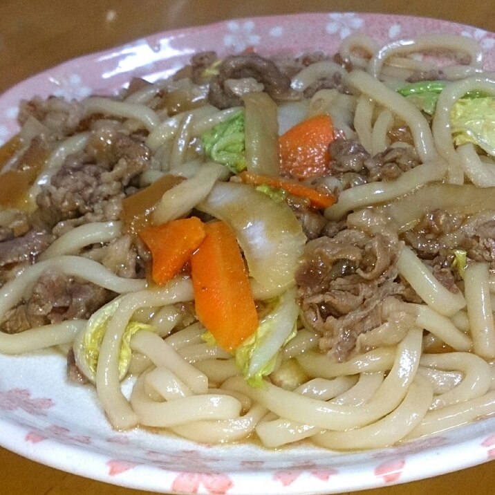 すき焼きうどん( ´∀｀)